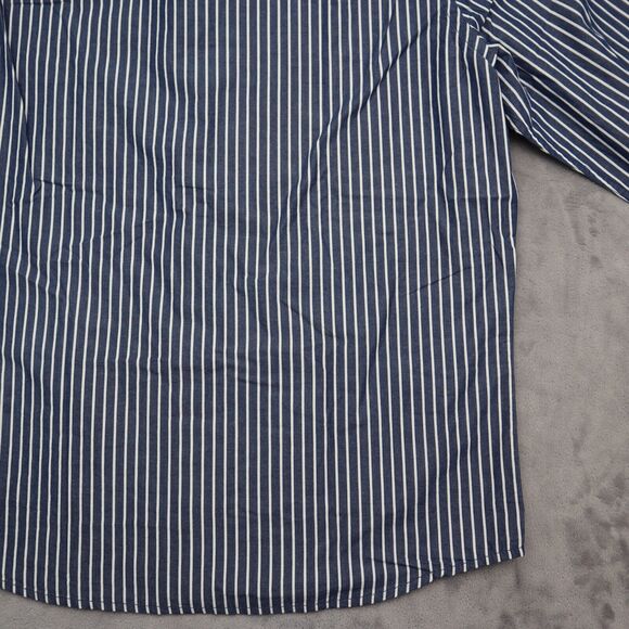 Hollister Shirt Mens Large Blue Striped Button Up Long Sleeve Casual Preppy - Picture 16 of 16